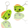 Porte-clé Tasse Vert Pomme en Crochet – Fait Main